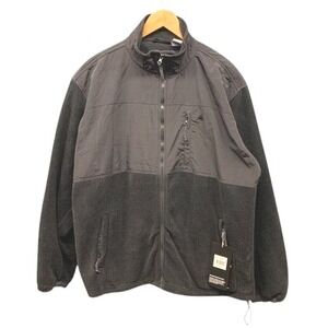 Snozu Men's 2XL Performance Fleece Jacket Black Full Zip Windproof Outdoor NWT